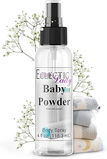 Eclectic Lady - Body Spray Feminino (Dupla Potência), 120 ml Névoa de Talco para Bebês com Fragrância Limpa e Leve