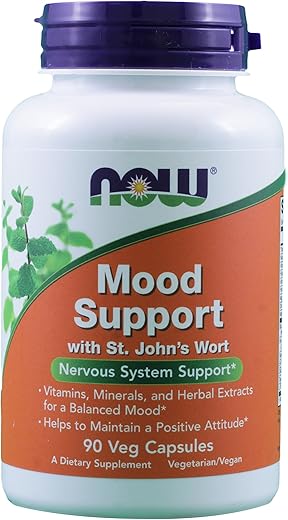 NOW Foods - Now Foods Suporte ao Humor Com Hipérico 180 – Fórmula para Melhorar o Humor – 180 Cápsulas