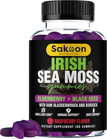Sakoon nutrition - Sakoon Nutrition Gomas de Algas Marinhas Irlandesas com Sabugueiro – 60 gummies