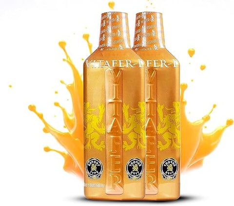 Energético Líquido para Homens e Mulheres contra Fadiga e Cansaço. 2 Frascos (500 ml) - Vitafer-L Gold