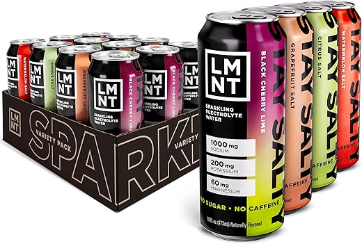Drink LMNT - LMNT Água com Eletrólitos Gaseificada – Pack Sortido | 12 Unidades