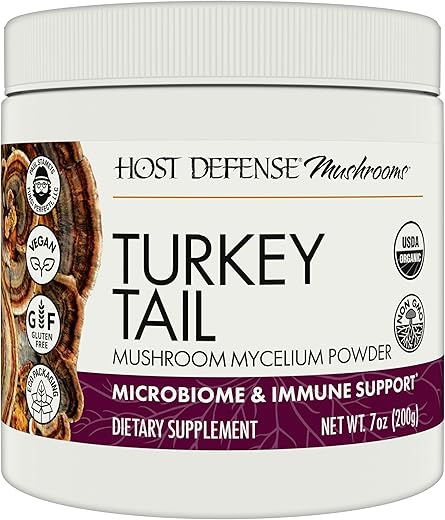 Pó de Cogumelo Turkey Tail Host Defense – Saúde Digestiva – 100g