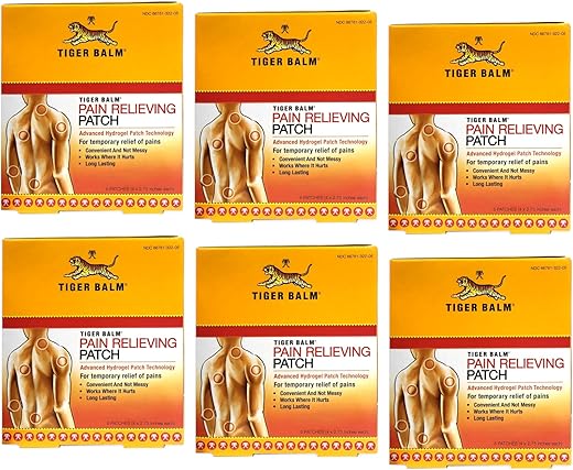 Prince Of Peace - Tiger Balm Patch Alívio da Dor, Pacotes de 5 Unidades (Embalagem com 6)