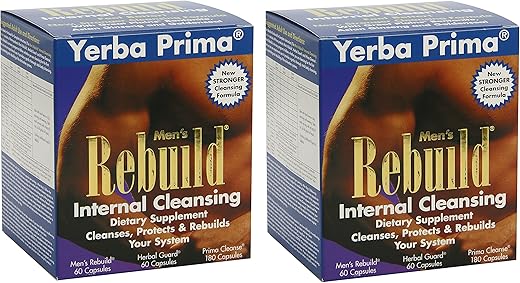 Yerba Prima - Kit Yerba Prima Men’s Rebuild (Pacote com 2) – Suplemento Alimentar para Limpeza Interna, Desintoxica e Protege – Marca