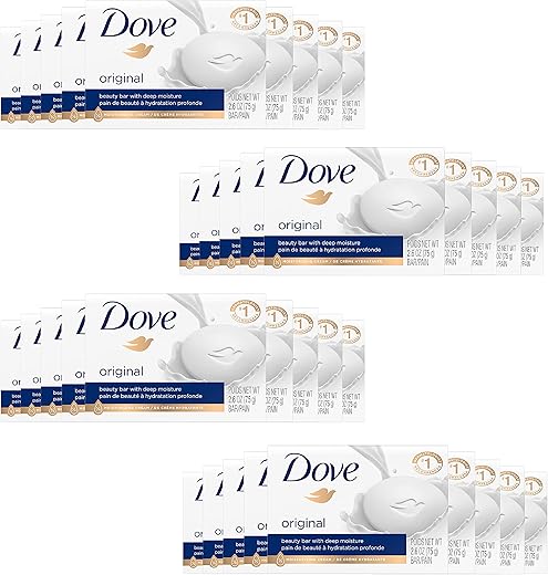 Beauty Bar Cuidado Suave para Pele Delicada Hidratante com 1/4 de Creme Hidratante 75g, 36 Barras - Dove