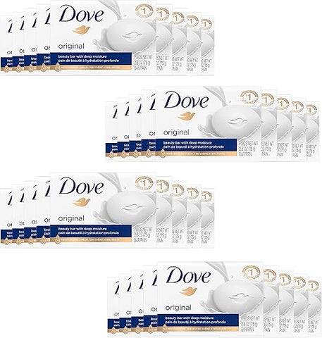 Beauty Bar Cuidado Suave para Pele Delicada Hidratante com 1/4 de Creme Hidratante 75g, 36 Barras - Dove