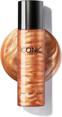 ICONIC LONDON Prep-Set-Glow | Spray Hidratante Fixador Iluminador, Fórmula 3 em 1 para um Acabamento Radiante e Orvalhado  ICONIC LONDON
