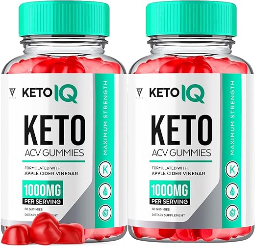 Fyvus - (2 Pacotes) Gomas Keto IQ KetoIQ ACV, Perda de Peso Avançada com Vinagre de Maçã Keto ACV, Fórmula de Vitaminas de Vinagre de Maçã Keto IQ, Suplemento Gummy Keto ACV 1000MG Folic