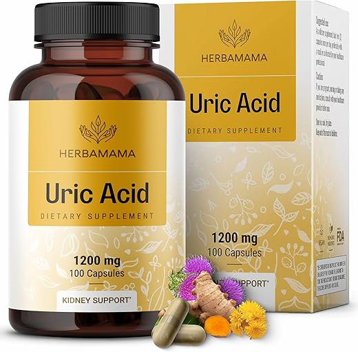 Limpeza de Ácido Úrico – Fórmula Poderosa – 100% Natural – 60 cápsulas - HERBAMAMA