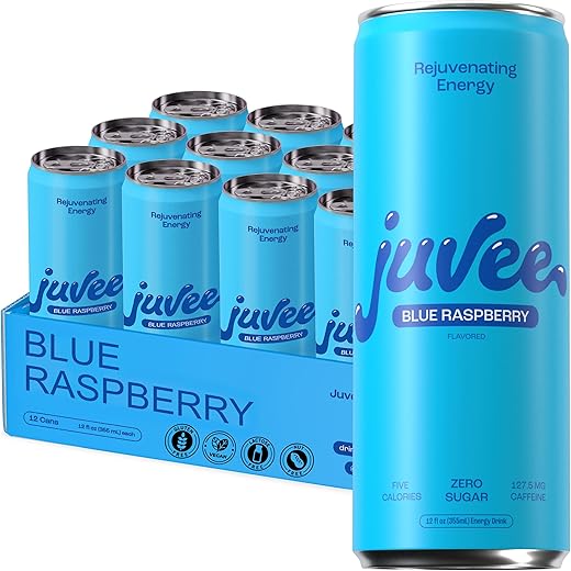 Bebida Energética Rejuvenescedora Sem Açúcar. Taurina, Vitamina B12, Vitamina B6. 128 mg de Cafeína. L-Teanina para Suporte de Humor. Panax Ginseng para Foco. Vitamina C - Juvee