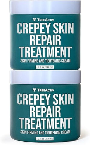 Tratamento Reparador para Pele Enrugada, 2-Pack, Creme Firmador para Rosto e Pescoço, Loção Firmadora e Tonificante com Ácido Hialurônico, Tratamento para Pele Enrugada para Hidratar Pele Seca - TreeActiv
