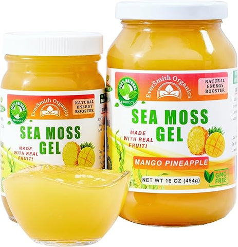 EverSmith Organics - Gel de Musgo do Mar Irlandês Selvagem | Rico em Vitaminas | Feito nos EUA