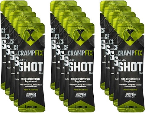 CRAMPFIX - Sports Shot: Alívio Instantâneo de Cãibras Musculares, Sachês Práticos, 15 Unidades, Natural, Limão