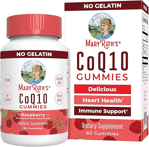 CoQ10 Gummies | Suprimento de 1 Mês | Suplemento CoQ10 para Adultos | Orgânicos MaryRuth - MaryRuth Organics
