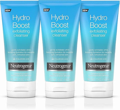 Hydro Boost Sabonete Facial Diário Esfoliante Suave com Ácido Hialurônico – Aumenta a Hidratação da Pele, Livre de Óleo - Neutrogena