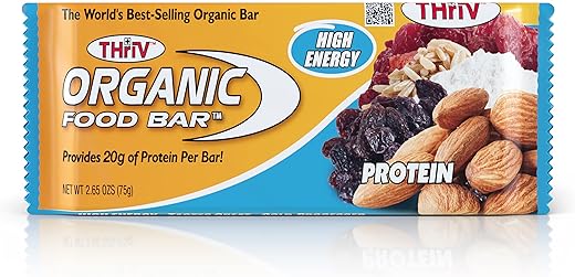 Organic Food Bar - Barra de Proteína Orgânica Vegana, 22g de Proteína (Embalagem com 12 unidades, 74g cada)