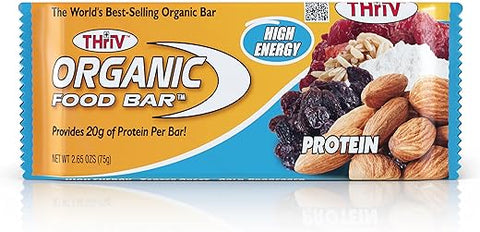 Organic Food Bar - Barra de Proteína Orgânica Vegana, 22g de Proteína (Embalagem com 12 unidades, 74g cada)