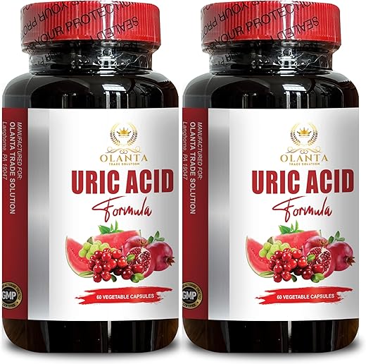 Generic - Fórmula Natural de Ácido Úrico – Suplemento para Reduzir Ácido Úrico, Ervas para Ácido Úrico, Semente de Aipo, Cereja Azeda, Grãos de Café Verde, Romã, Cúrcuma, Fórmula Herbal, Cardo de Leite – 2g