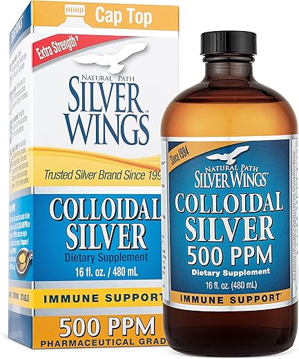 Colloidal Silver 500ppm – Suporte Imunológico 473ml - Natural Path Silver Wings