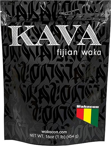 Wakacon - Kava Waka em Pó – Autêntico, Nobre Pó de Raiz de Kava de Fiji – Premium, Sustentável, 16g