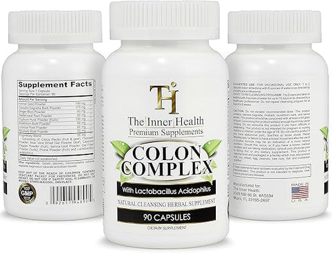 The Inner Health - Colon: Fórmula Avançada para Saúde Digestiva – 100% Natural – 60 cápsulas