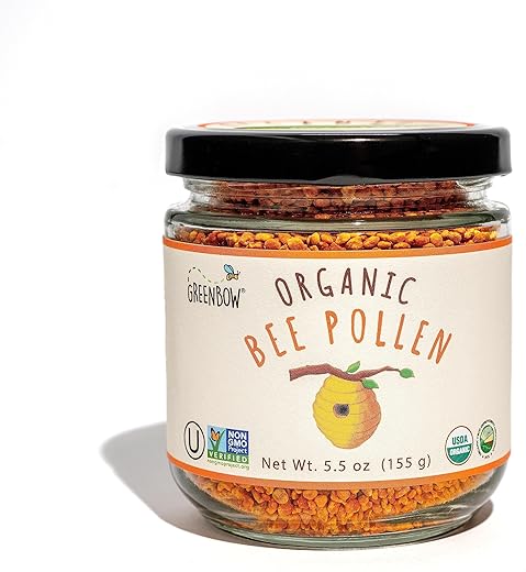 Bee Pollen – Certificado 100% USDA, Não-OGM, Halal, Kosher – Puro | 100g - Greenbow