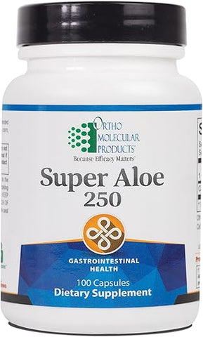 Ortho Molecular Products - Ortho Molecular – Super Aloe 250 – 100 Cápsulas | Fórmula Avançada | Detox Natural | Saúde Digestiva | 100% Natural | Alta Qualidade
