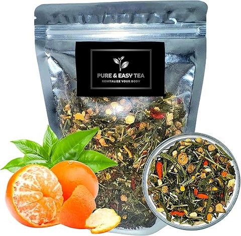 Pure And Easy Tea - Chá Detox Puro e Fácil, Desintoxicação Deliciosa, Detox de 30 Dias, Favorece o Emagrecimento Saudável, Fígado, Intestino