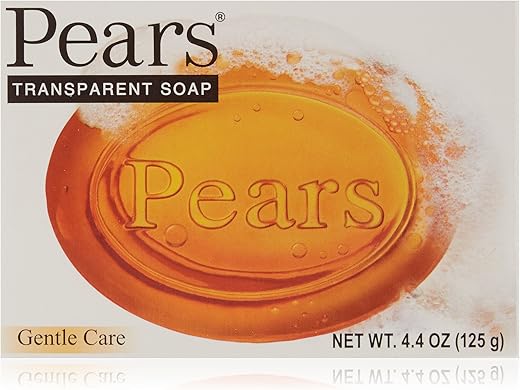 PEARS - Pera Barra US Amber 4.4 oz 24 pack – Embalagem com 24 unidades de 125g cada