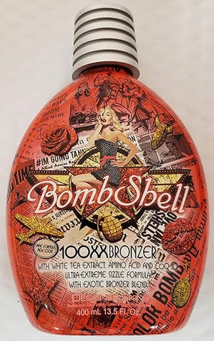 BombShell, Bronzeador 100XX, Frasco de 13,5 Onças (400ml) - Designer Skin
