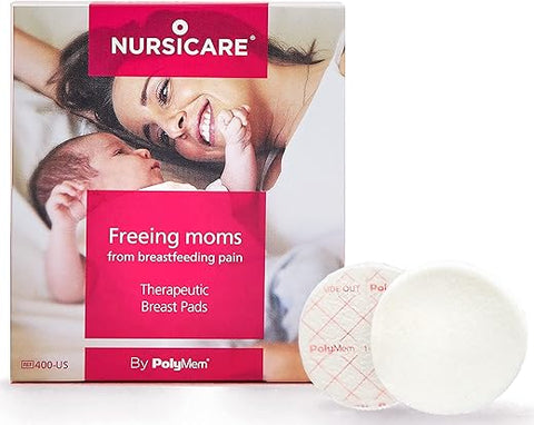PolyMem - Nursicare Almofadas Terapêuticas para Mamilos Feridos, Rachados e Doloridos – Embalagem com 6 unidades