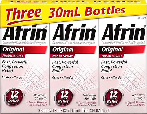 Spray Nasal Original, 3 Pacotes, 30 ml por Pacote – Compre Agora! - Afrin