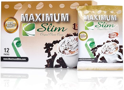 Premium – Fórmula Eficaz de Cacau Orgânico Instantâneo para Emagrecimento/Queima de Gordura/Detox – Inclui Extrato de Café Verde – 100% Natural e Potente - Maximum Slim