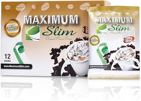 Premium – Fórmula Eficaz de Cacau Orgânico Instantâneo para Emagrecimento/Queima de Gordura/Detox – Inclui Extrato de Café Verde – 100% Natural e Potente - Maximum Slim