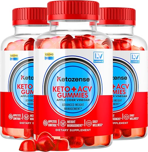 LIVORKA - (3 Pacotes) Gomas Ketozense – KetozeneACV, Gomas Ketozense, Gomas Ketozense ACV, Ketozense ACV 180 Gomas para 3 Meses