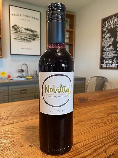 NOBILITY - Concentrado de Suco de Uva Muscadine Nobility Noble – 100% Natural – 500ml
