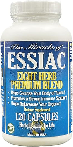 Herbal Balance for Life - Chá Essiac Orgânico em Cápsulas de 8 Ervas, 3199 mg por Porção – 120 Cápsulas, com Raízes de Serralha de Ovelha, Fórmula Mais Potente de Chá Essiac de 8 Ervas por Enfermeira Rene Caisse