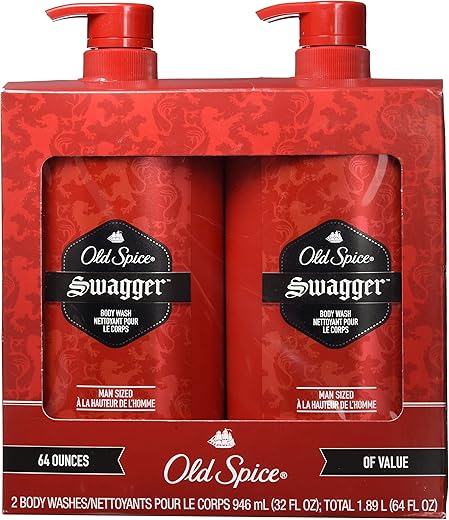 Lote de 2 Old Spice Swagger Body Wash 1.892 ml Total Banho de Chuveiro Tamanho Masculino Novo