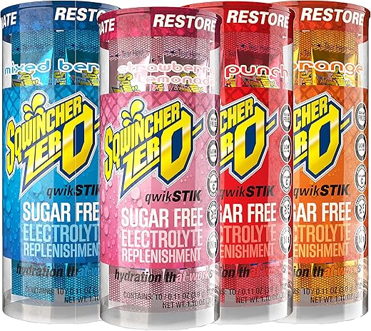 Zero Qwik Stik Sem Açúcar, Pack com 4 Sabores, 3g (200 unidades) - Sqwincher