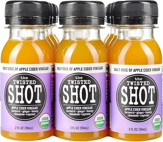 The Twisted Shrub - The Twisted Shot | Shots de Vinagre de Maçã com Cúrcuma, Gengibre, Canela, Mel | 100ml