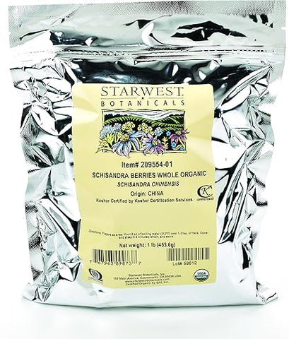 Schisandra Orgânica em Pó, 454g - Starwest Botanicals