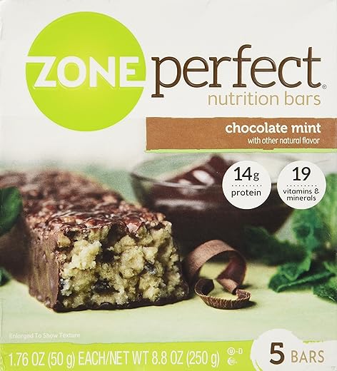 Barras de Nutrição, Chocolate Menta, 250g (Pacote com 2) - Zone Perfect