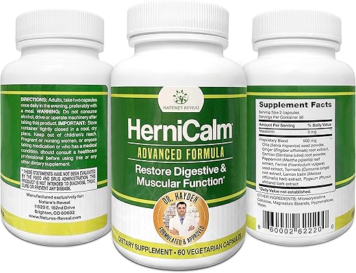 Nature's Reveal - HerniCalm: Equilíbrio Digestivo com Suplemento Alimentar – 60g