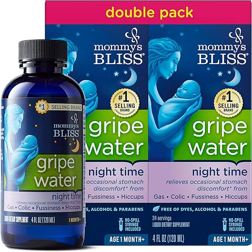Mommy's Bliss - Mommy’s Bliss Gripe Water Night Time – Alívio de Desconforto Estomacal por Gases, Cólicas e Irritabilidade