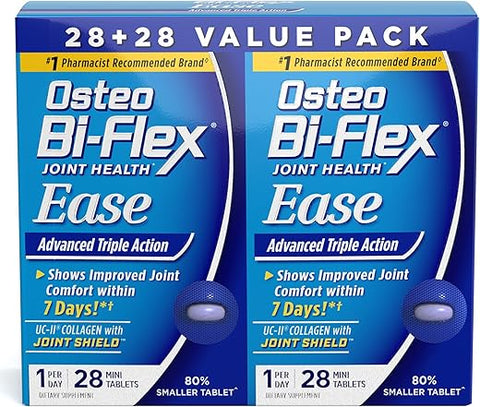 Ease Advanced Triple Action com Vitamina D – 28 Mini-Tablets, Pack de 2 – Comprimidos para Articulações - Osteo Bi-Flex