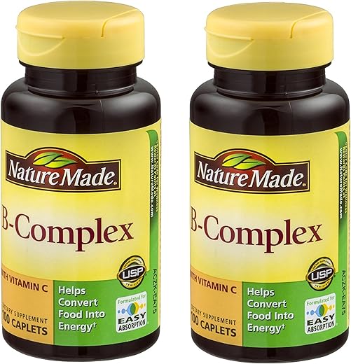 Vitamin B-Complex Caplets 100 Caplets (Pack of 2) – Complexo B em Cápsulas 100 Cápsulas (Pacote com 2) - Nature Made