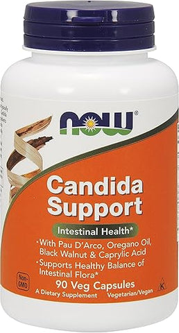 NOW Foods - NOW Suporte Candida, 90 Cápsulas (Pacote com 2) – Fórmula Avançada para o Equilíbrio da Candida