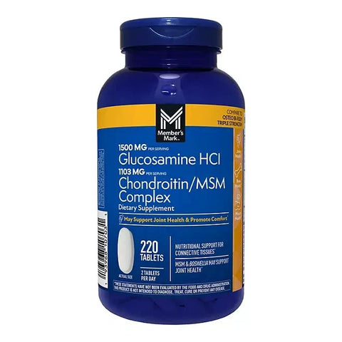 Member’s Mark Glucosamine HCl and Chondroitin/MSM Complex Tablets, 220 ct.