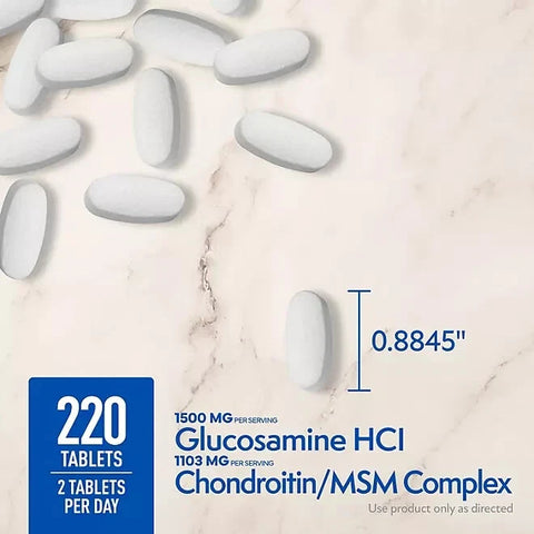 Member’s Mark Glucosamine HCl and Chondroitin/MSM Complex Tablets, 220 ct.